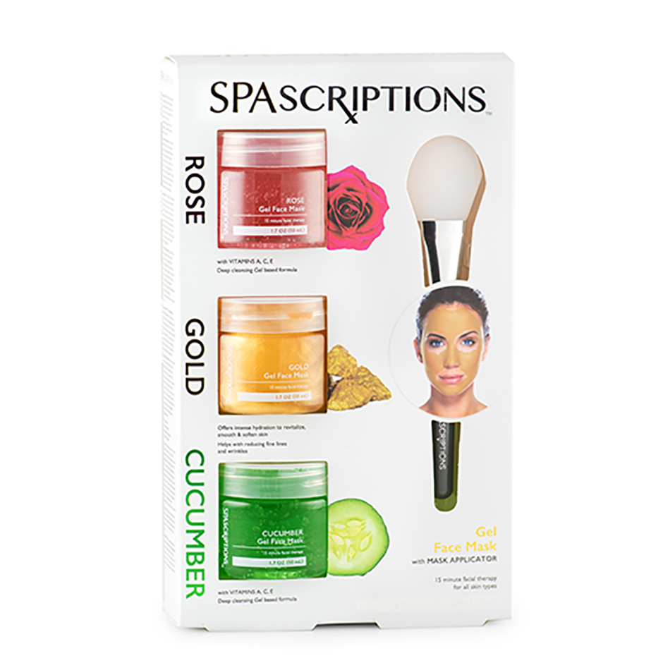 Gold, Rose & Cucumber Gel Masks, 150 ml Spascriptions Ansiktsmaske