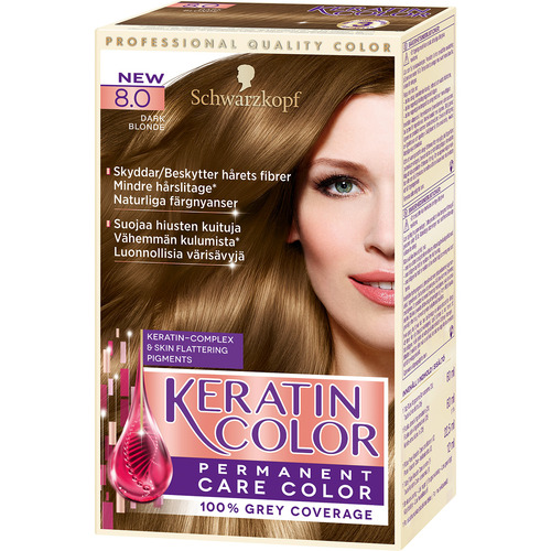 Schwarzkopf Keratin Color, 8.0 Dark Blonde