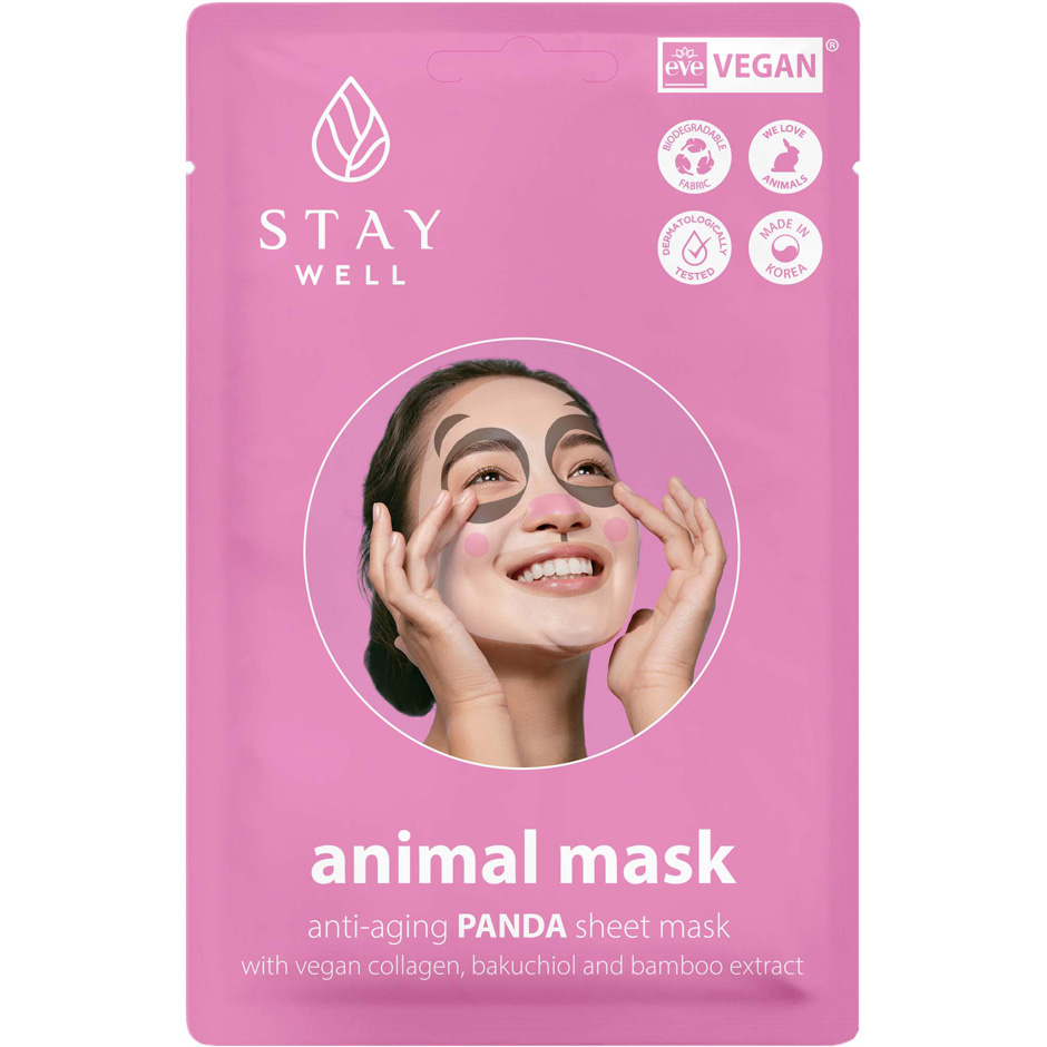 Animal Mask, 1 st Stay Well Sheet Masks Hudpleie - Ansiktspleie - Ansiktsmaske - Sheet Masks
