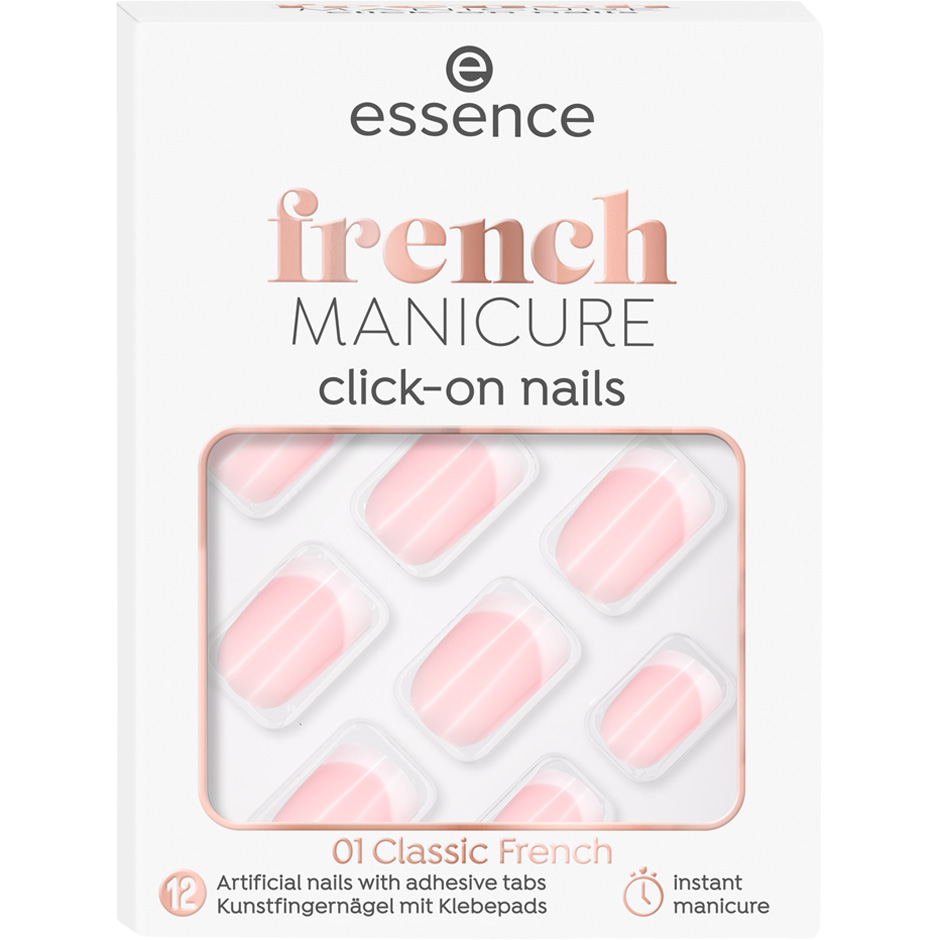 French Manicure Click-on Nails, essence Løsnegler Sminke - Negler - Løsnegler