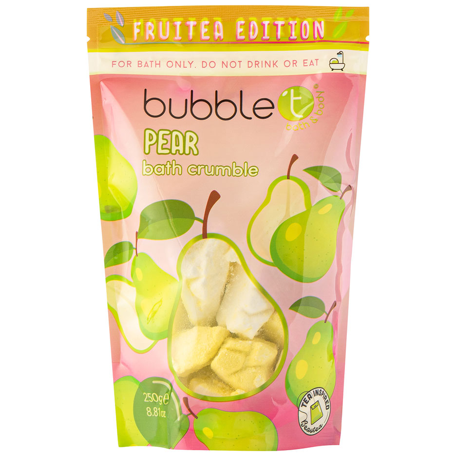 Fruitea Pear Bath Crumble, 250 g BubbleT Badeskum & badesalt Hudpleie - Kroppspleie - Dusj & Bad - Badeskum & badesalt