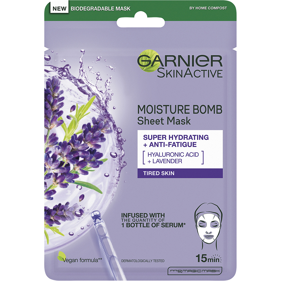 Skin Active Moisture Bomb Tissue Mask, Garnier Ansiktsmaske Hudpleie - Ansiktspleie - Ansiktsmaske