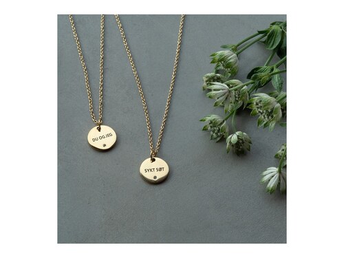 A&C Oslo Pure Steel Sick Sweet Necklace With Writning