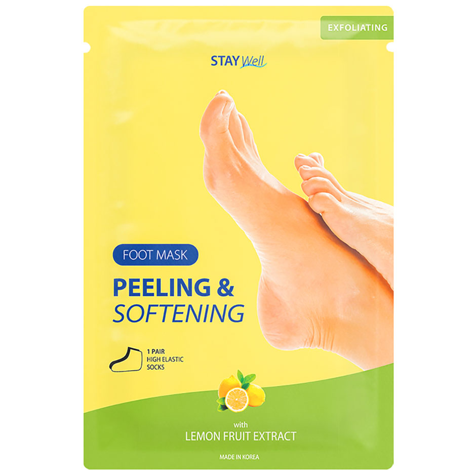 Peeling & Softening Foot Mask Lemon, Stay Well Fotkrem Hudpleie - Kroppspleie - Hender & Føtter - Fotkrem