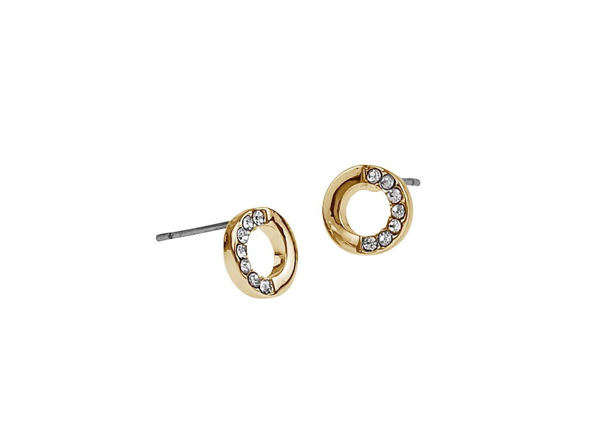 Colline Small Ear Gold/Clear, Snö of Sweden Øredobber Accessories - Smykker - Øredobber