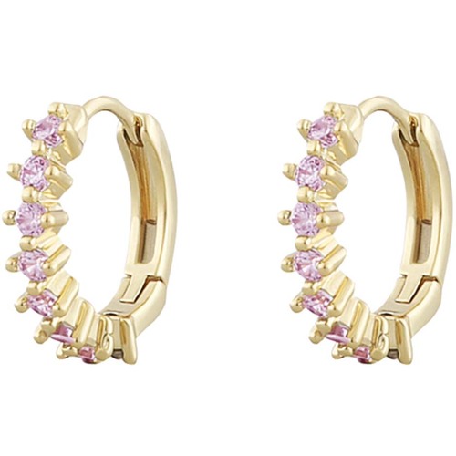 Snö of Sweden Nuit small ring ear gold/pink