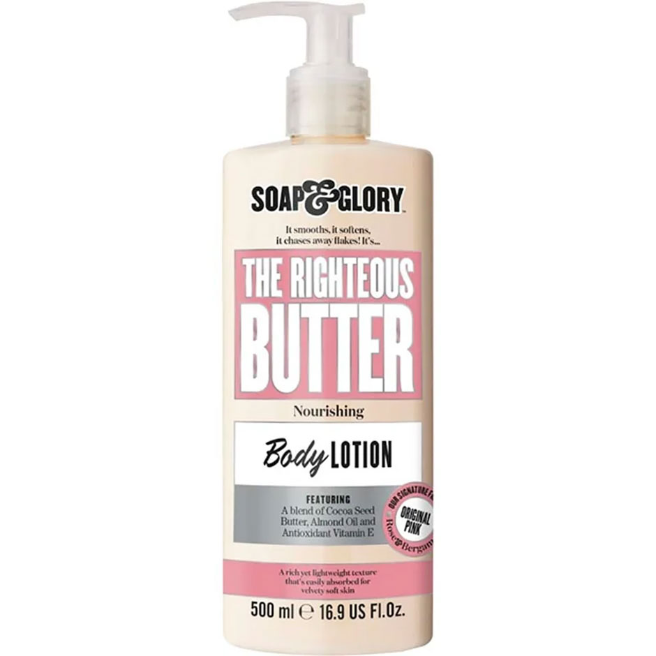 The Righteous Butter Body Lotion for Softer and Smoother Skin, 500 ml Soap & Glory Body Cream Hudpleie - Kroppspleie - Kroppskremer - Body Cream