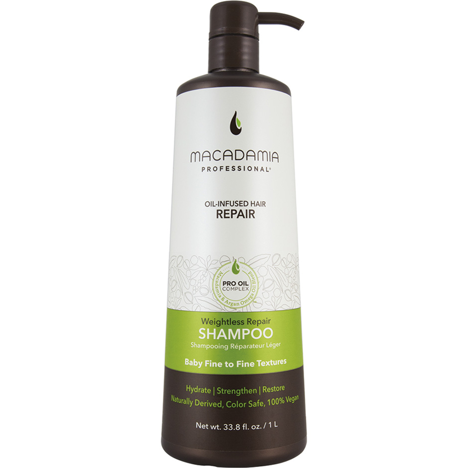 Nourishing Repair Shampoo, 1000 ml Macadamia Shampoo Hårpleie - Hårpleieprodukter - Shampoo