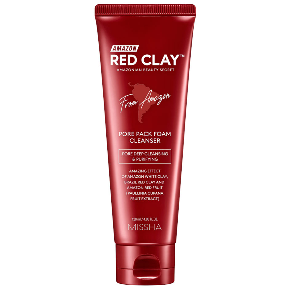 Amazon Red Clay™ Pore Pack Foam Cleanser, 120 ml MISSHA Ansiktsrengjøring Hudpleie - Ansiktspleie - Ansiktsrengjøring