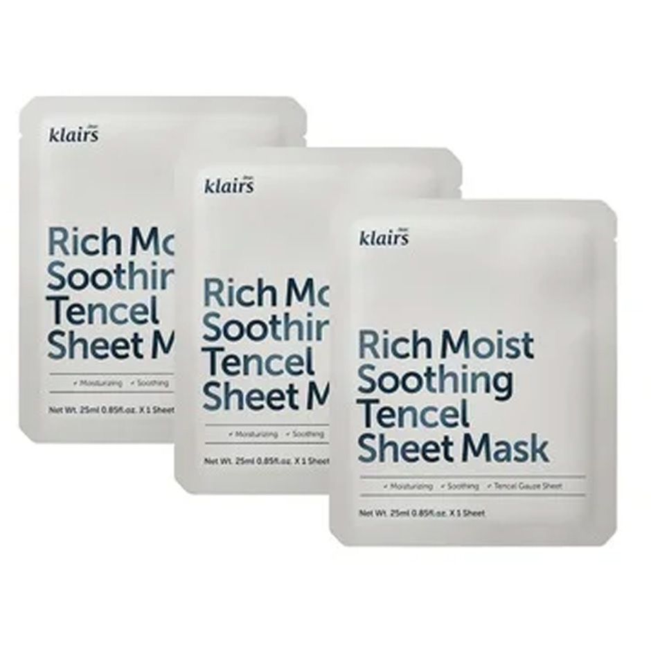 Klairs Rich Moist soothing sheet mask, Klairs Sheet Masks Hudpleie - Ansiktspleie - Ansiktsmaske - Sheet Masks