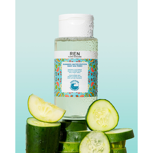 REN Organic Cucumber Ready Steady Glow AHA Tonic