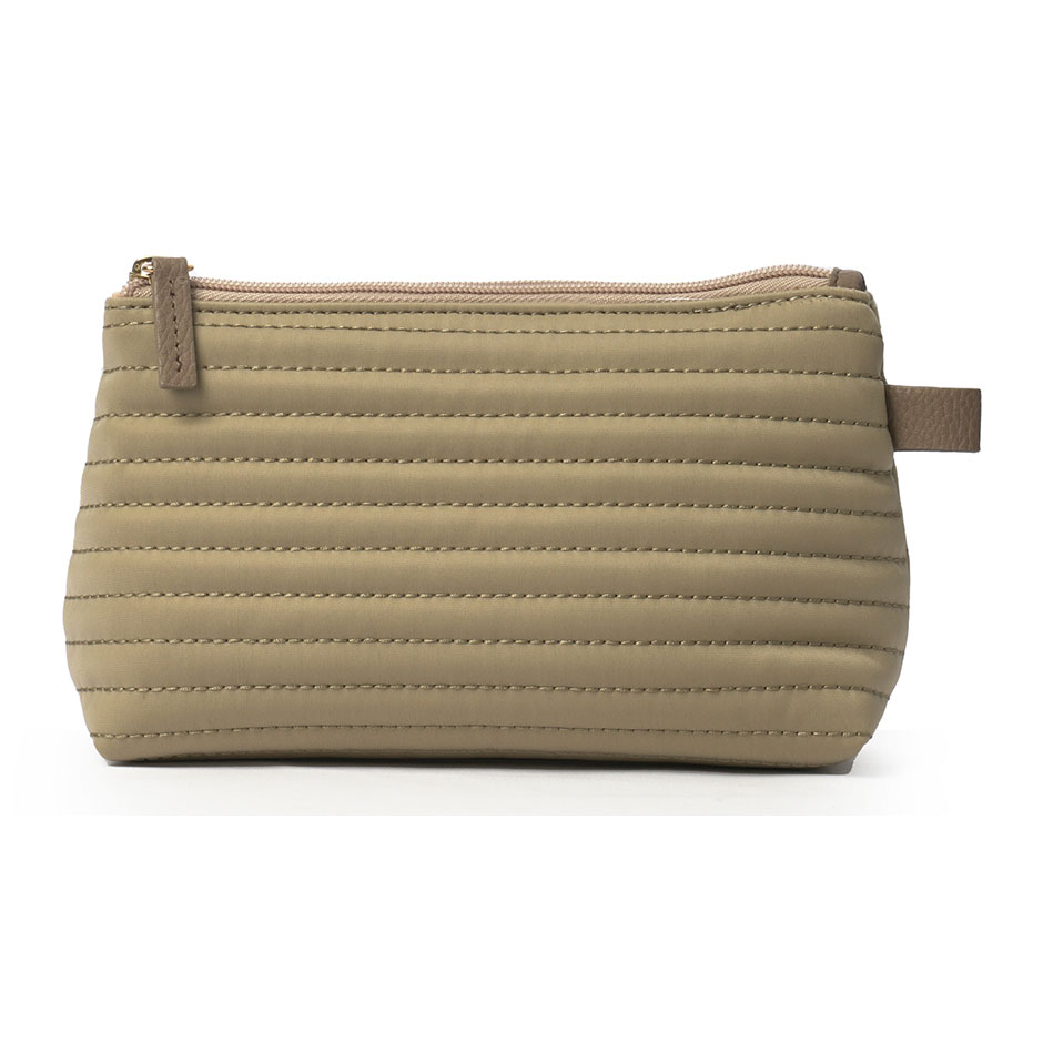 Cosmetic S Taupe Soft Quilted Stripes, Ceannis Toalettmapper Accessories - Toalettmapper