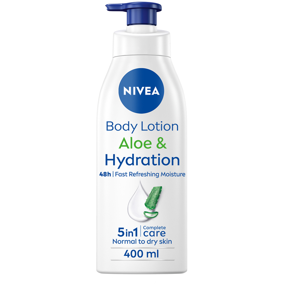 Aloe & Hydration Pump Body Lotion, 400 ml Nivea Kroppskremer Hudpleie - Kroppspleie - Kroppskremer