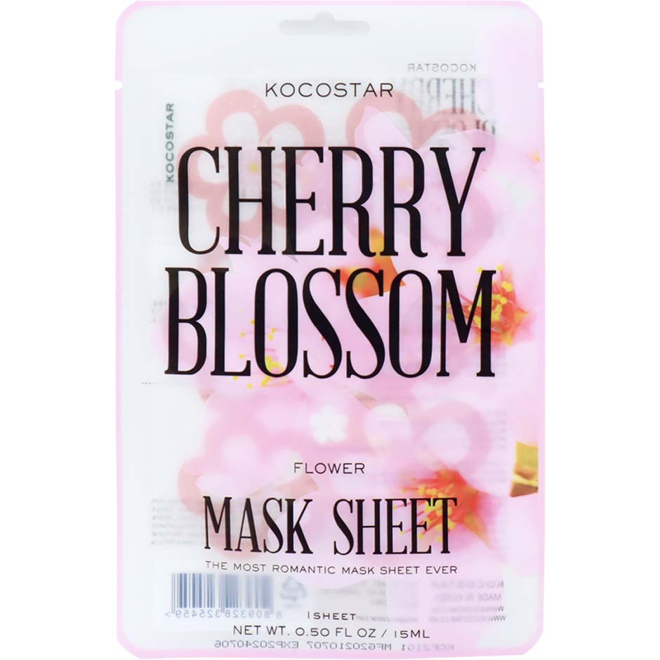 Flower Mask Sheet Cherry Blossom (6 flowers), 24 g Kocostar Sheet Masks Hudpleie - Ansiktspleie - Ansiktsmaske - Sheet Masks
