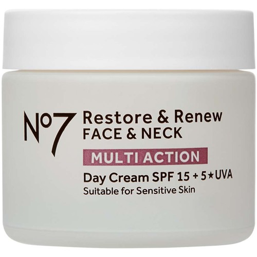 No7 Restore & Renew Multi Action Day Cream for Wrinkles, Firmness, SPF15