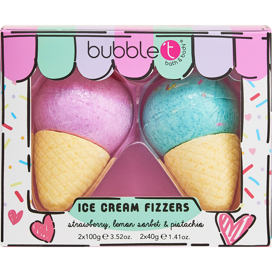 Cartoon Ice Cream Bath Fizzer Set, 280 g BubbleT Badeskum & badesalt Hudpleie - Kroppspleie - Dusj & Bad - Badeskum & badesalt