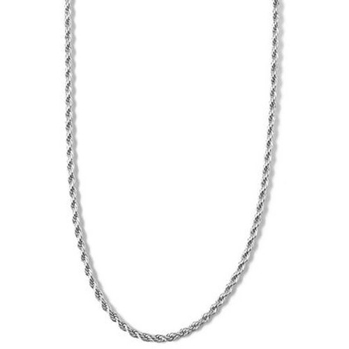 Orelia Rope Chain Necklace 18" Silver