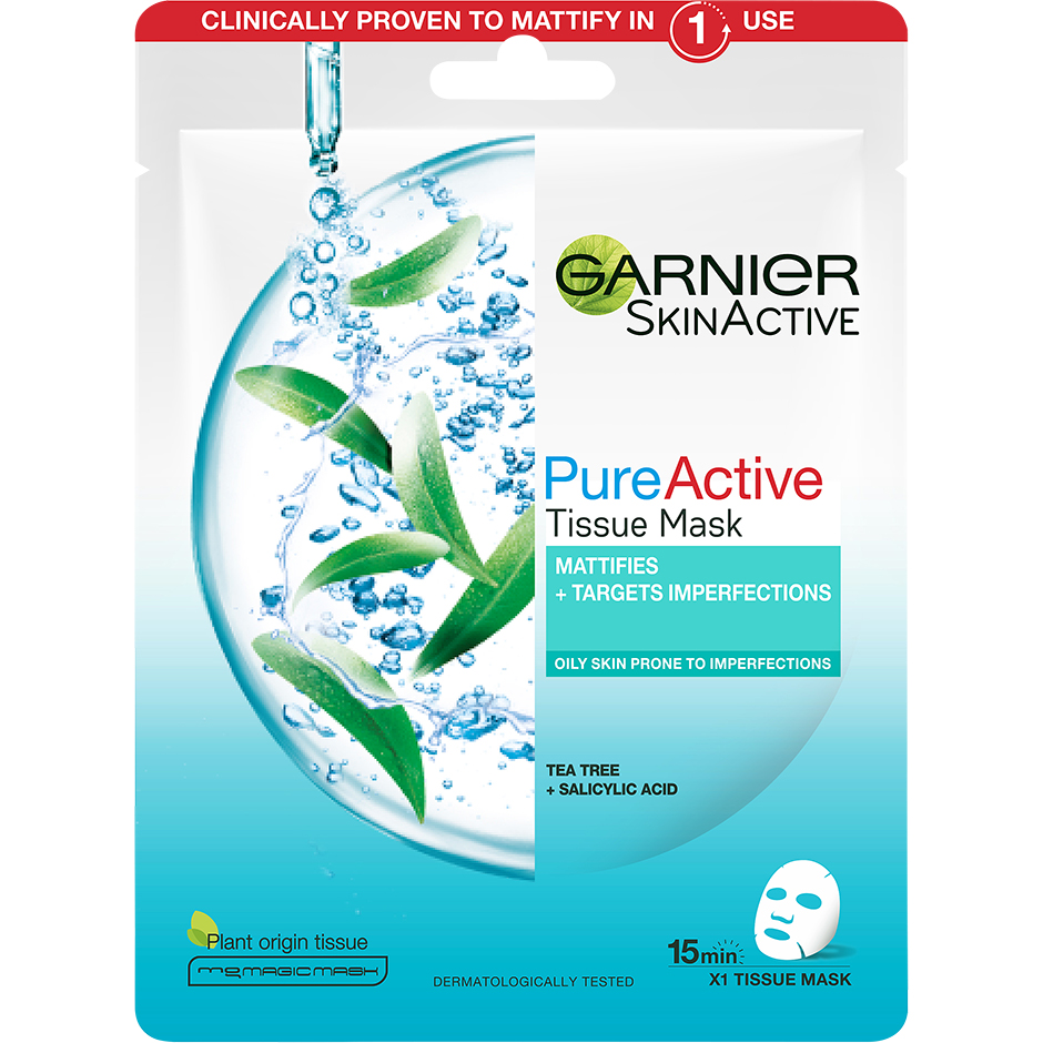 Skin Active Tea tree tissue mask, 28 g Garnier Sheet Masks