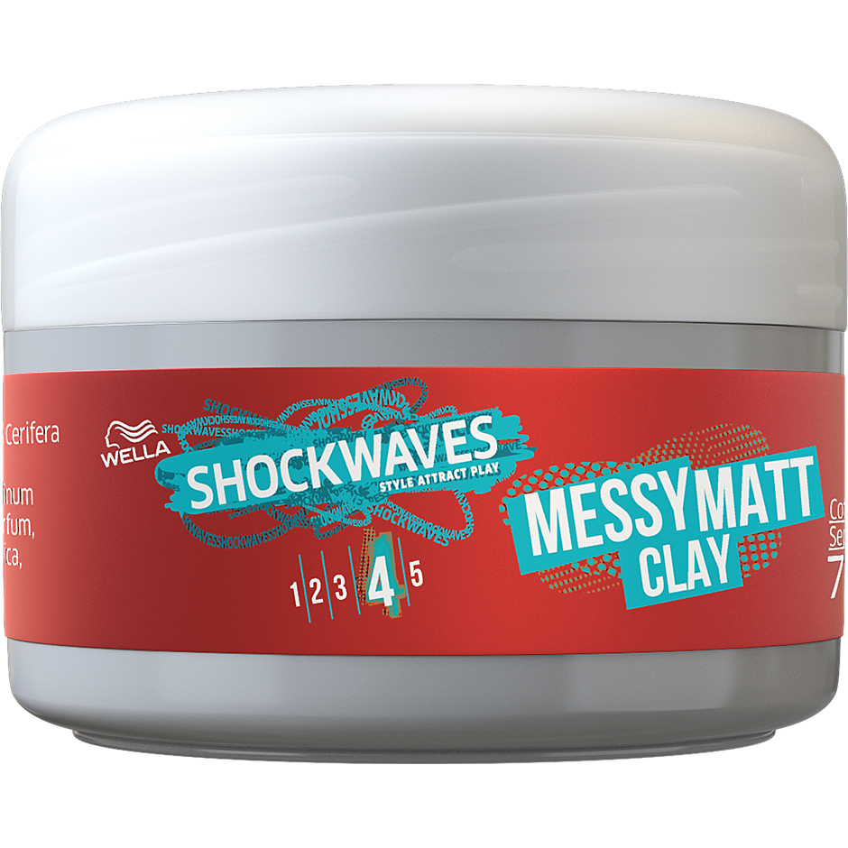 Wella Shockwaves Ultra Effective Go Mate Clay Wax, 75 ml Wella Styling Hårstyling Hårpleie - Hårpleieprodukter - Hårstyling