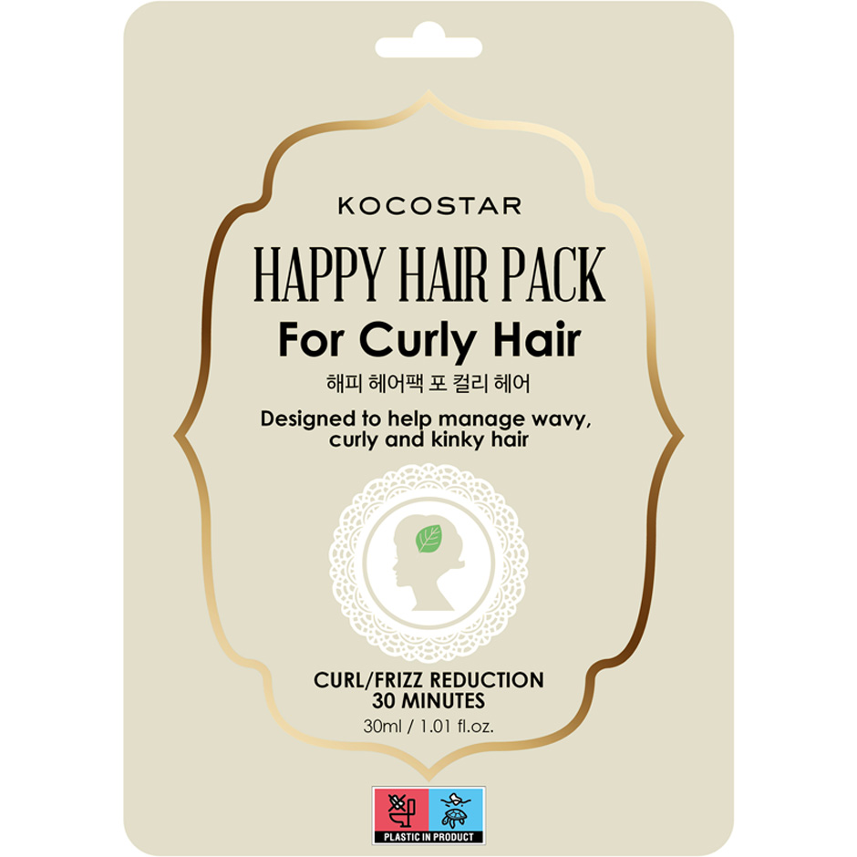 Bilde av Happy Hair Pack For Curly Hair, 30 Ml Kocostar Hårkur