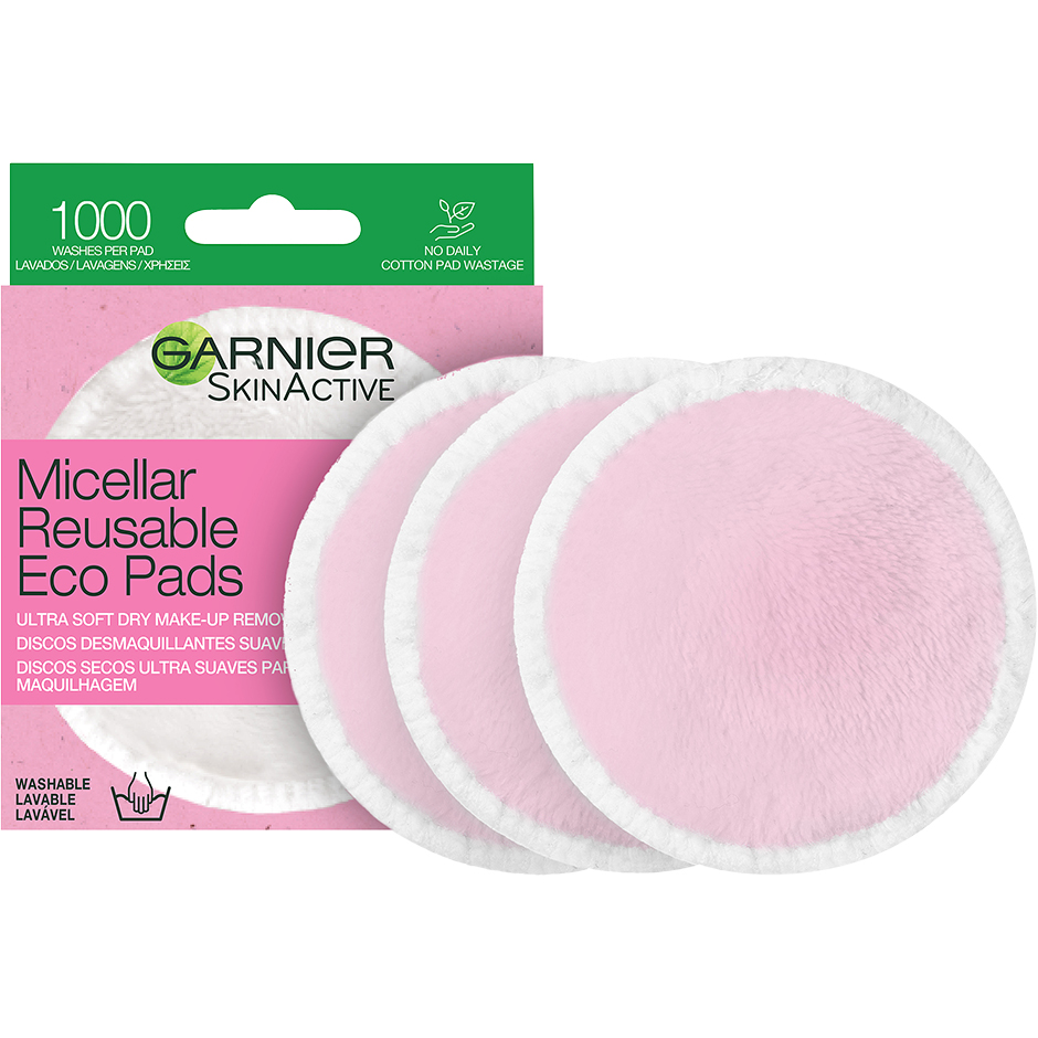 Skin Active Micellar Reusable Eco Pads, 3 st Garnier Ansiktspleietilbehør