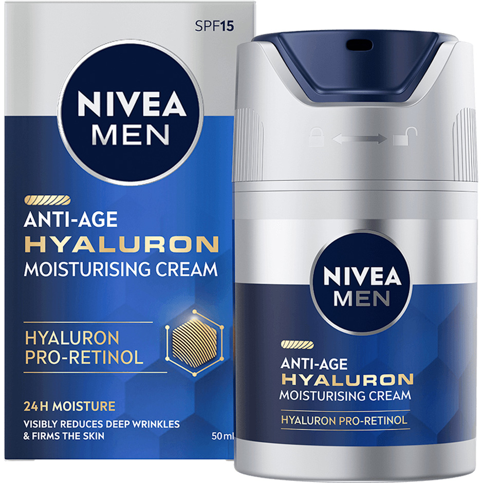 Anti Age Hyaluron Face Cream, 50 ml Nivea Ansiktskrem for menn Hudpleie - Hudpleie for menn - Hudpleie for menn - Ansiktskrem for menn