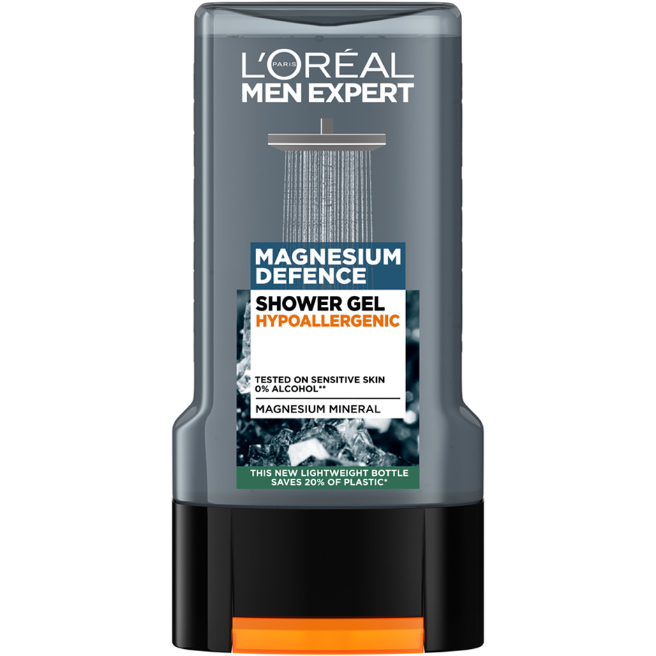 Men Expert Shower Gel Magnesium Defence, 300 ml L'Oréal Paris Dusj & Bad for menn Hudpleie - Hudpleie for menn - Kroppspleie for menn - Dusj & Bad for menn