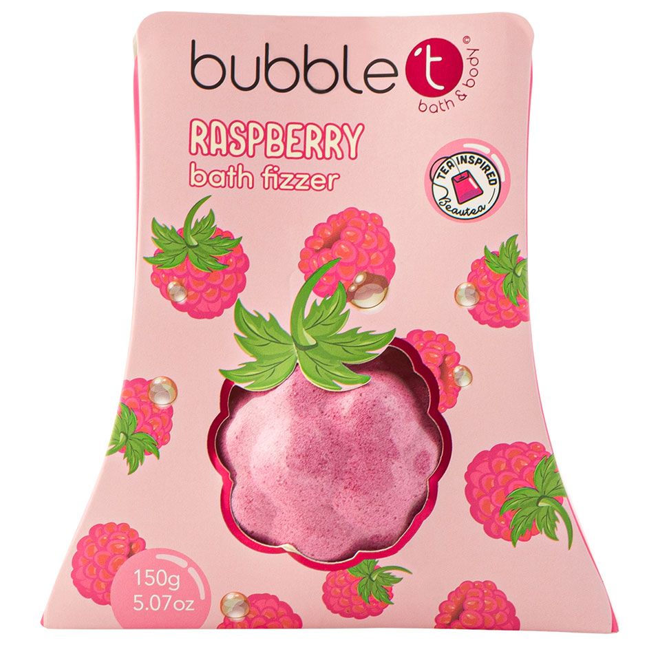 Fruitea Raspberry Bath Fizzer, 150 g BubbleT Badeskum & badesalt Hudpleie - Kroppspleie - Dusj & Bad - Badeskum & badesalt