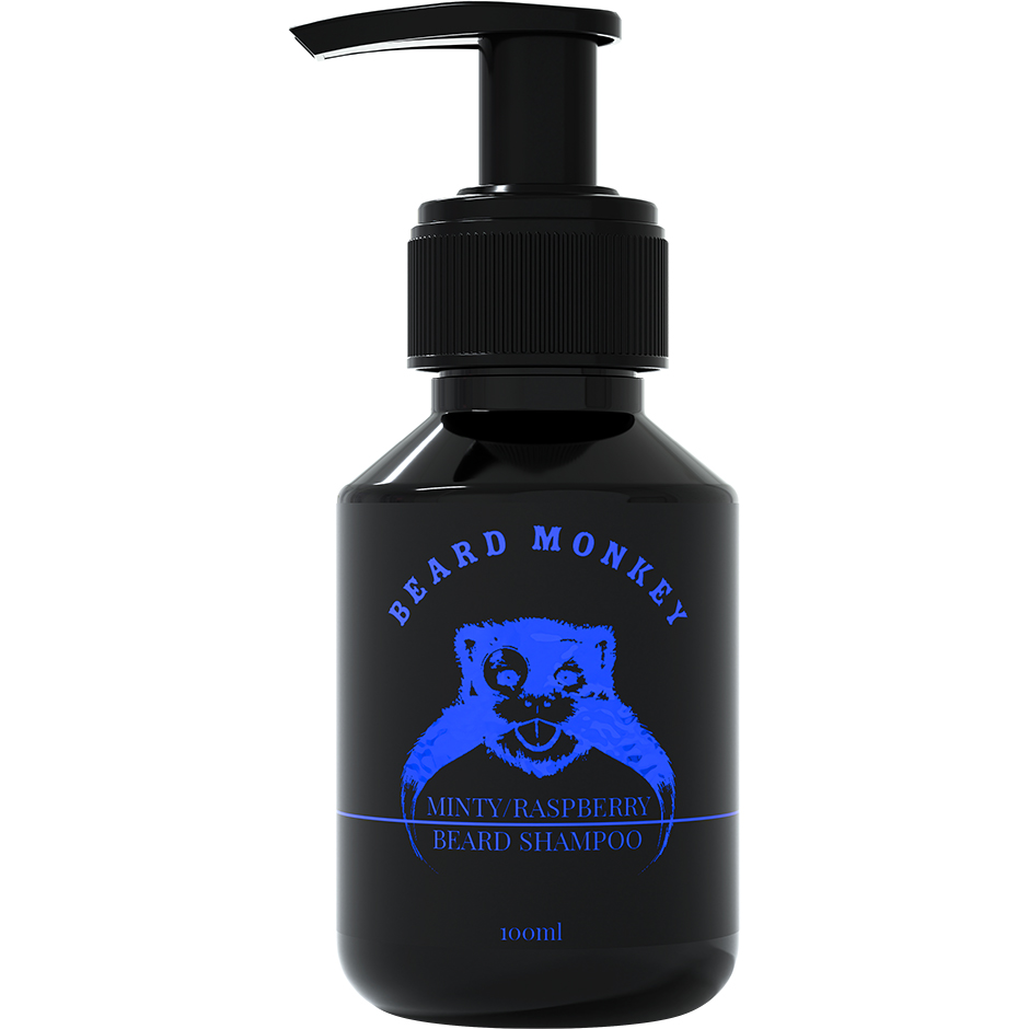 Minty & Raspberry Beard Shampoo, 100 ml Beard Monkey Skjegg & Bart Hudpleie - Hudpleie for menn - Barbering for menn - Skjegg & Bart