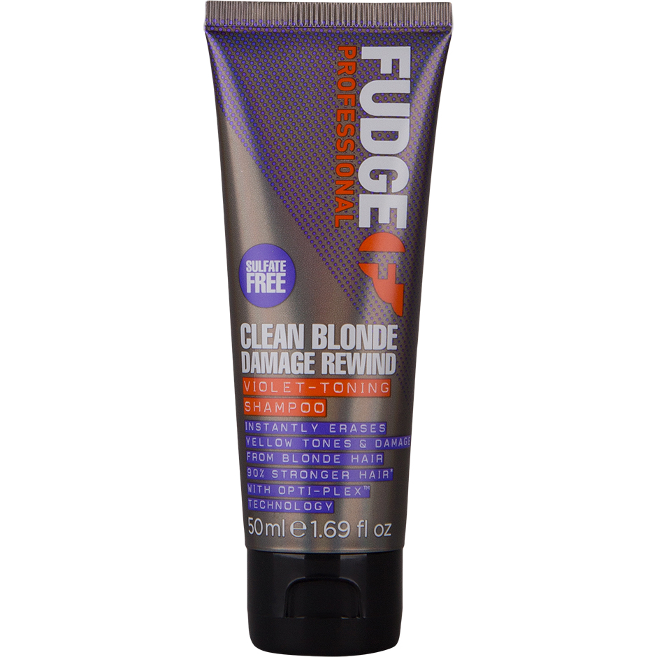 Fudge Clean Blonde Damage Rewind Violet-Toning Shampoo, 50 ml Fudge Spesielle behov Hårpleie - Hårpleieprodukter - Spesielle behov