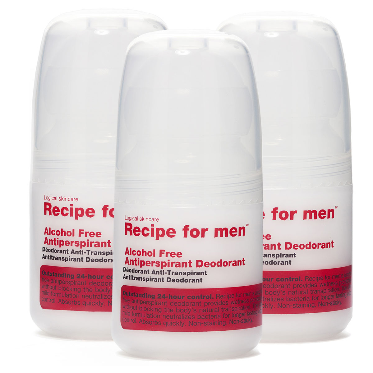 Recipe for Men Antiperspirant Deodorant Trio, Recipe for men Deodorant Hudpleie - Deodorant