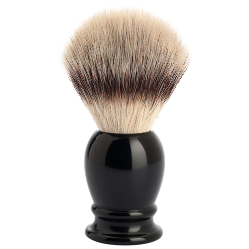 MÜHLE Classic Synthetic Brush, Resin Black Silvertip Fibre®