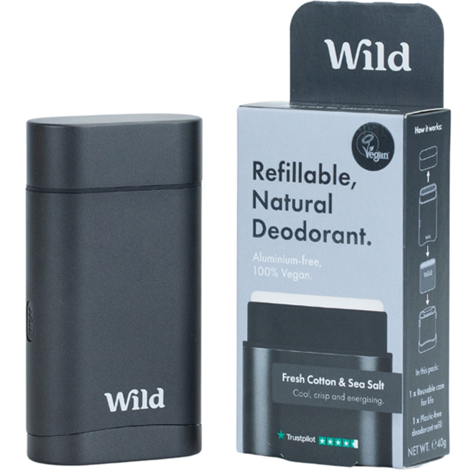 Deo Fresh cotton & Sea Salt, 40 g Wild Damedeodorant Hudpleie - Deodorant - Damedeodorant