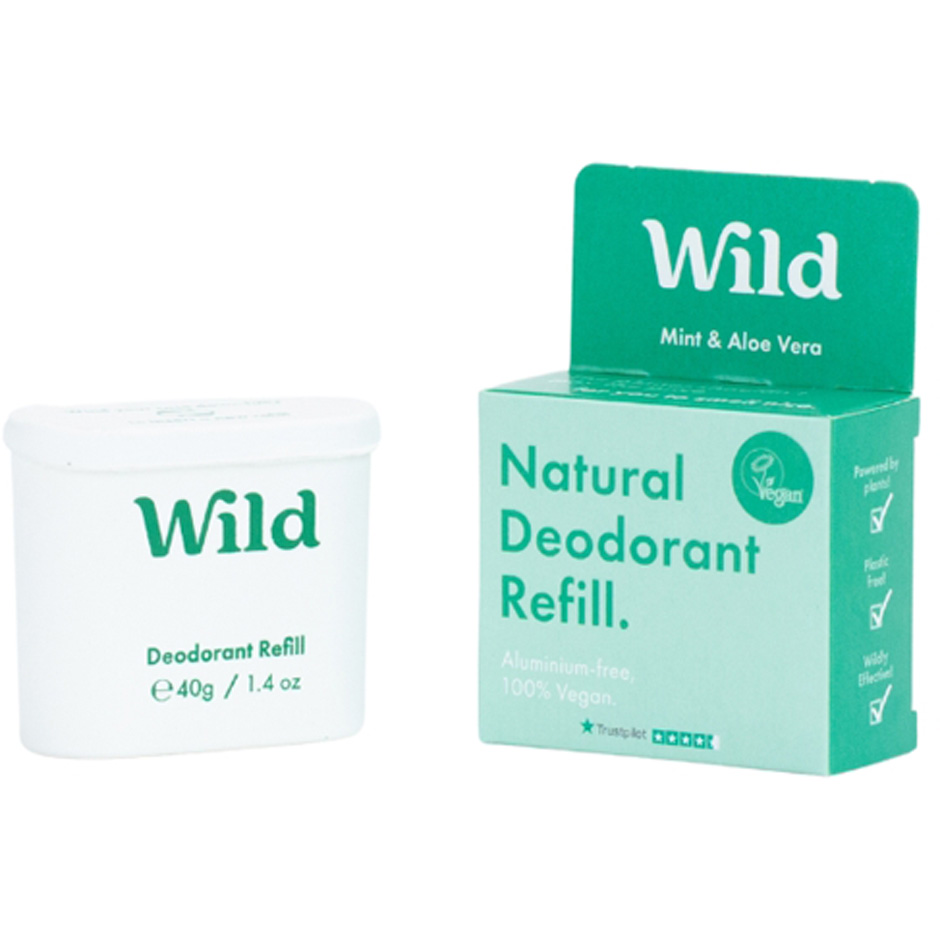 Deo Mint & Aloe Vera, 40 g Wild Deodorant Hudpleie - Deodorant