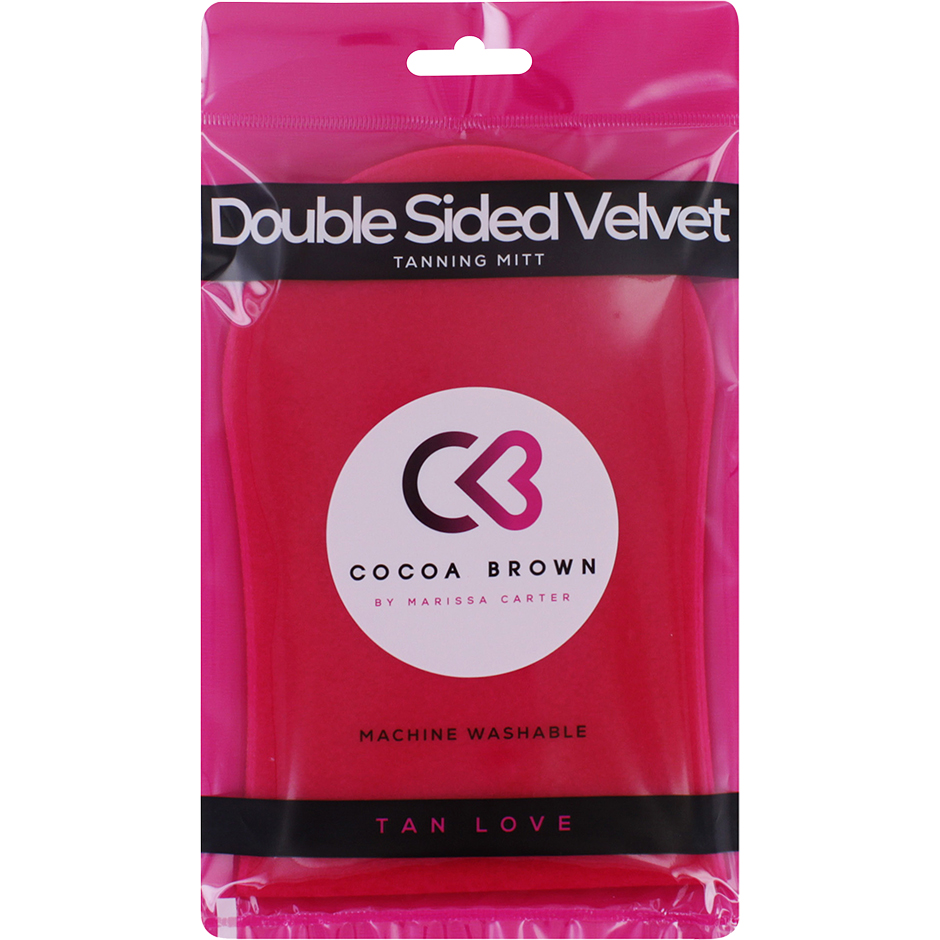 Bilde av Cocoa Brown Deluxe Double-sided Pink Velvet Tanning Mitt, Cocoa Brown Selvbruning