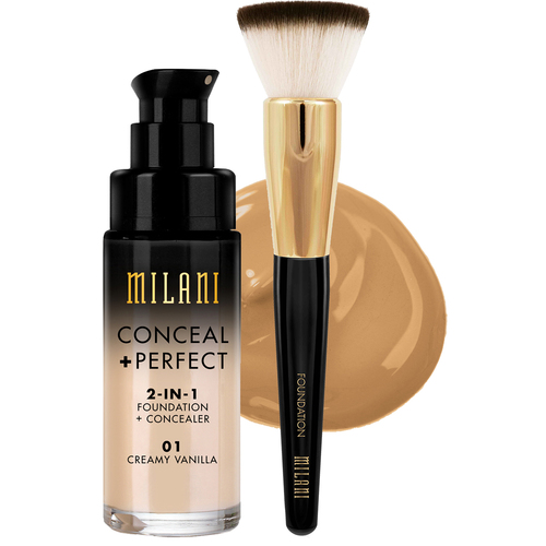 Milani Cosmetics Milani Conceal & Perfect Liquid Foundation Golden Tan & Brus