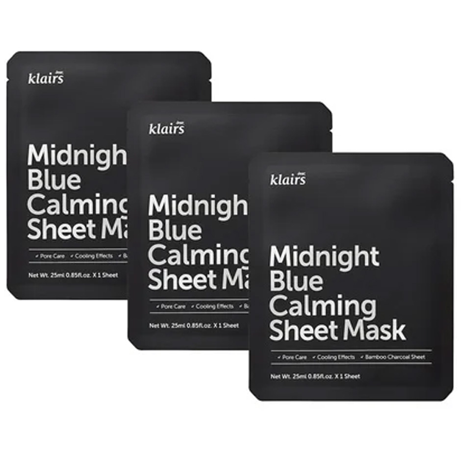 Klairs Midnight Blue Calming Sheet Mask, Klairs Sheet Masks Hudpleie - Ansiktspleie - Ansiktsmaske - Sheet Masks