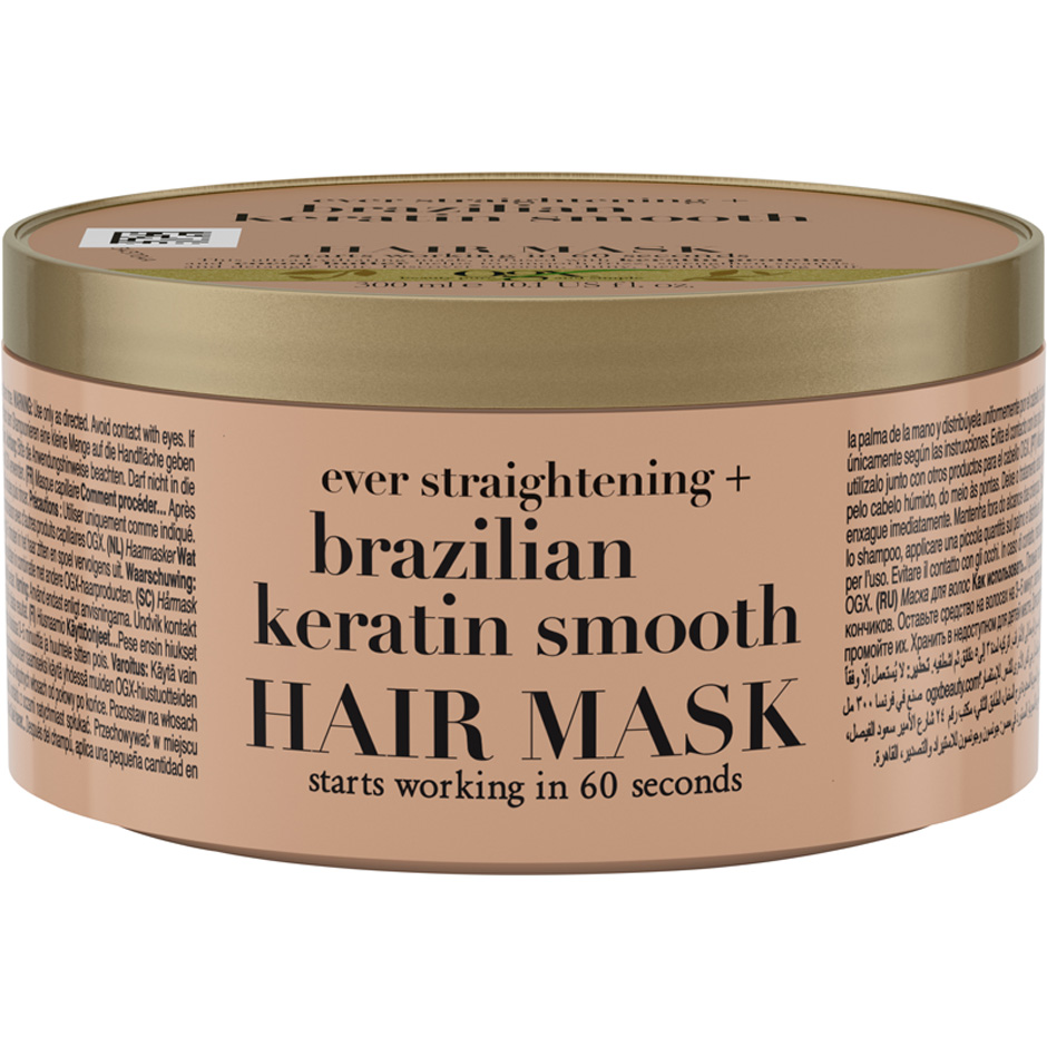 Brazilian Keratin Smooth Mask, 300 ml OGX Hårkur Hårpleie - Hårpleieprodukter - Hårkur