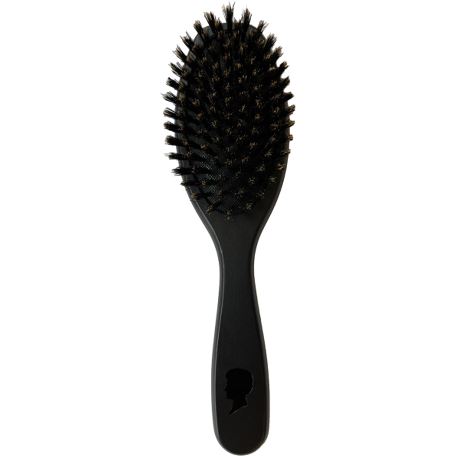 Hair Brush Wild Boar with pouch and cleaner tool, White – LENOITES