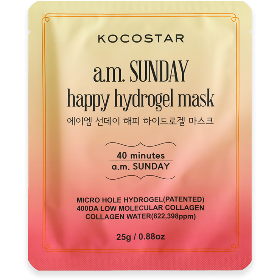 A.m. SUNDAY Happy Hydrogel Mask, 5 st Kocostar Ansiktsmaske Hudpleie - Ansiktspleie - Ansiktsmaske