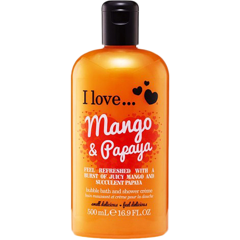 Mango & Papaya, 500 ml I love… Badeskum & badesalt Hudpleie - Kroppspleie - Dusj & Bad - Badeskum & badesalt