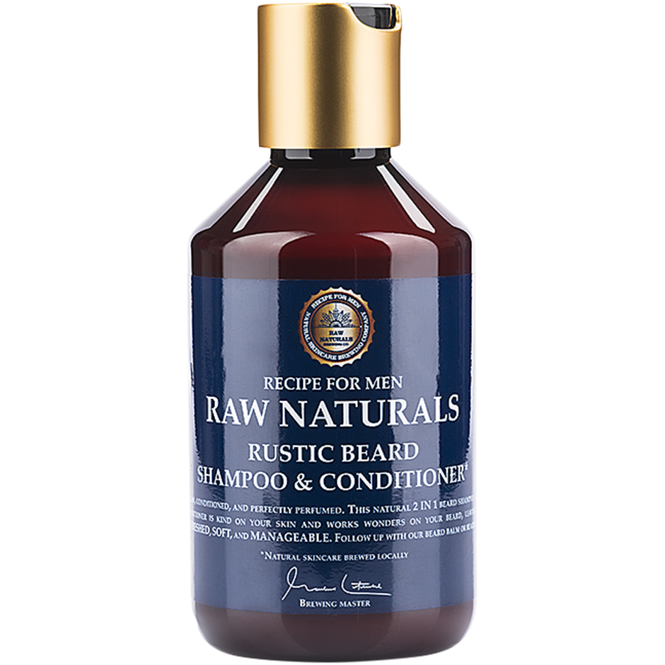 Raw Naturals Rustic Beard Shampoo & Conditioner, 250 ml Raw Naturals by Recipe for Men Skjegg & Bart Hudpleie - Hudpleie for menn - Barbering for menn - Skjegg & Bart