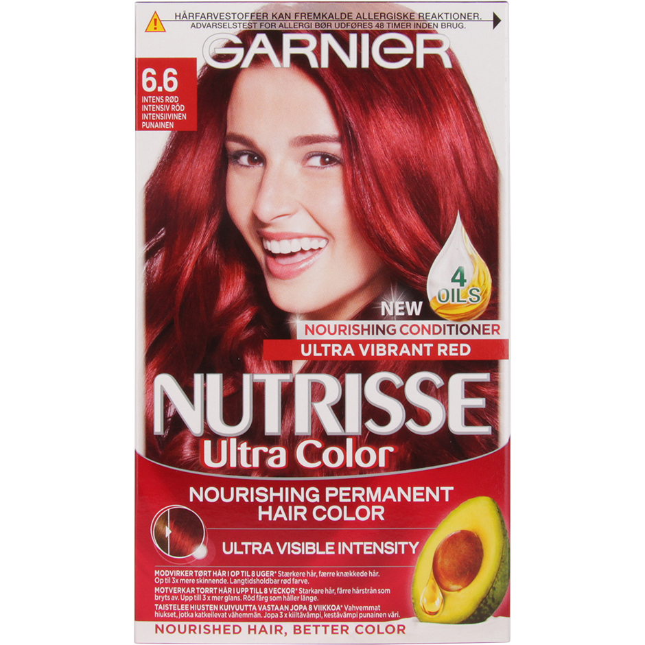 Garnier Nutrisse Ultra Color Intense Red, Garnier Rød hårfarge