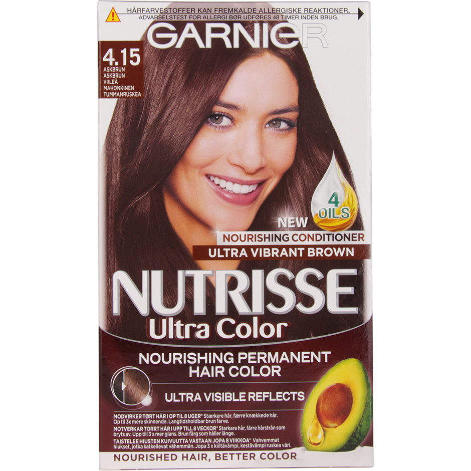 Garnier Nutrisse Ultra Color Ash Brown, Garnier Brun hårfarge