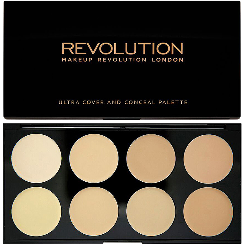 Ultra Cover And Conceal Palette,  Makeup Revolution Contouring test