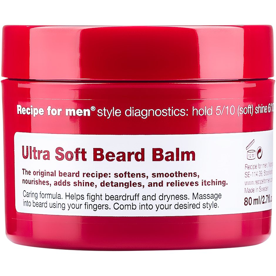 Recipe for Men Ultra Soft Beard Balm, 80 ml Recipe for men Skjegg & Bart Hudpleie - Hudpleie for menn - Barbering for menn - Skjegg & Bart