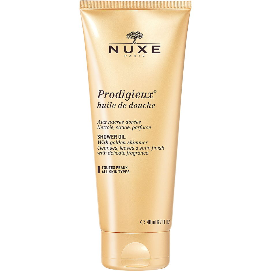 NUXE Prodigieux Shower Oil with Golden Shimmer, 200 ml Nuxe Bad- & Dusjkrem Hudpleie - Kroppspleie - Dusj & Bad - Bad- & Dusjkrem